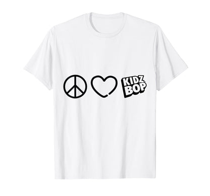 Kidz Bop Peace Love Kidz Bop T-Shirt - Aesthetic Graphic for Adults - T-Shirt, Sweatshirt, Hoodie