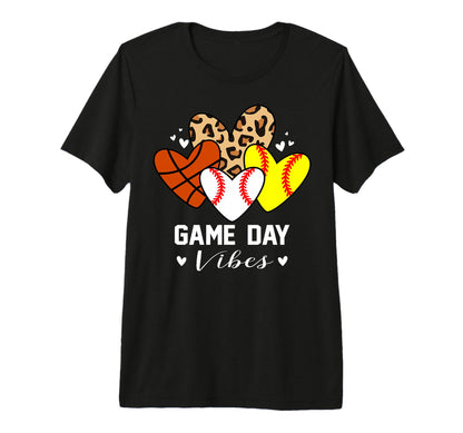 Game Day Vibes Funny Baseball Softball T-Shirt - Aesthetic Graphic Unisex - T-Shirt, Sweatshirt, Hoodie