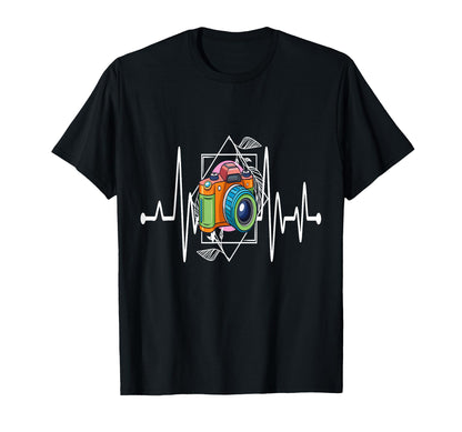 Womens Funny Camera Heartbeat Photography T-Shirt - Novelty Apparel Unisex - T-Shirt, Sweatshirt, Hoodie