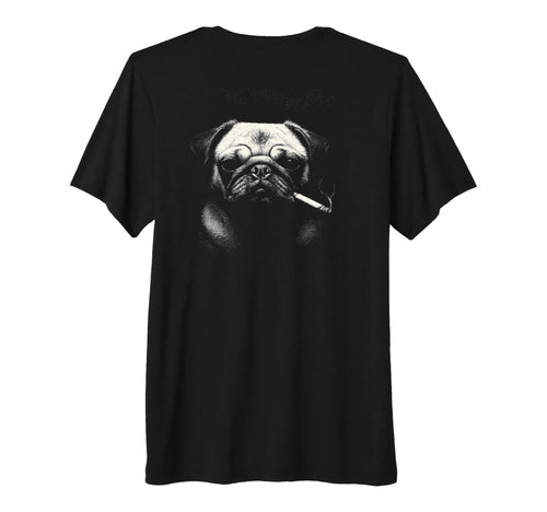 Pug Smoking Cigarette Y2K Grunge Meme T-Shirt - Minimalist Print Unisex - T-Shirt, Sweatshirt, Hoodie