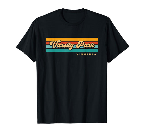 Sunset Stripes Varsity Park Virginia T-Shirt - Casual Everyday Wear Unisex - T-Shirt, Sweatshirt, Hoodie