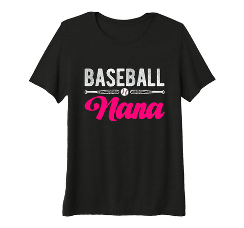 Womens Baseball Nana Baseball Heart Nana T-Shirt - Custom Art Print Unisex - T-Shirt, Sweatshirt, Hoodie