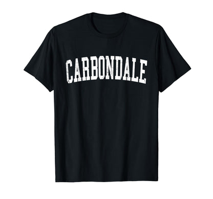 Carbondale Il Distressed White T-Shirt - Casual Everyday Wear Unisex - T-Shirt, Sweatshirt, Hoodie