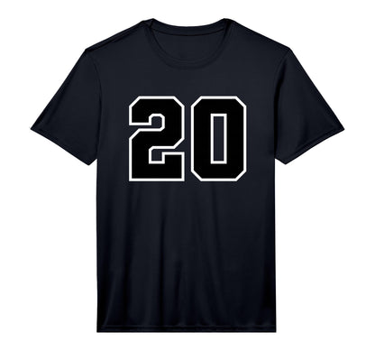 Number 20 Sports Team Varsity Number T-Shirt - Unique Graphic for Adults - T-Shirt, Sweatshirt, Hoodie