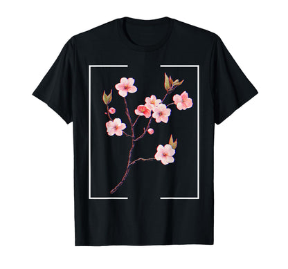 Cherry Blossom Japanese Aesthetic T-Shirt - Fun Novelty Design for Adults - T-Shirt, Sweatshirt, Hoodie