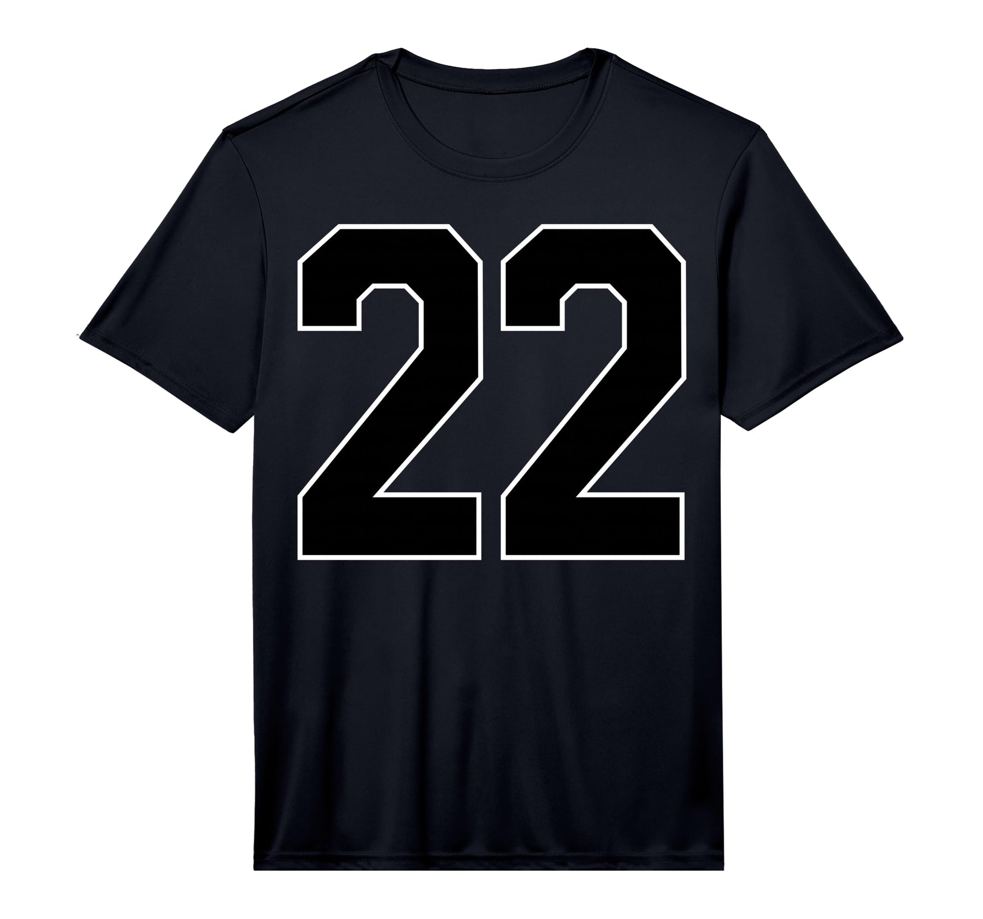 Black Sports Team Number 22 Fan T-Shirt - Aesthetic Graphic Unisex - T-Shirt, Sweatshirt, Hoodie