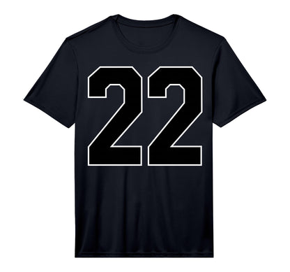 Black Sports Team Number 22 Fan T-Shirt - Aesthetic Graphic Unisex - T-Shirt, Sweatshirt, Hoodie