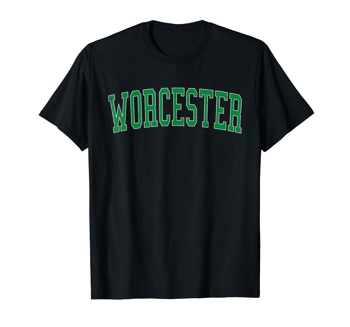 Worcester Ma Distressed Green T-Shirt - Aesthetic Graphic for Adults - T-Shirt, Sweatshirt, Hoodie