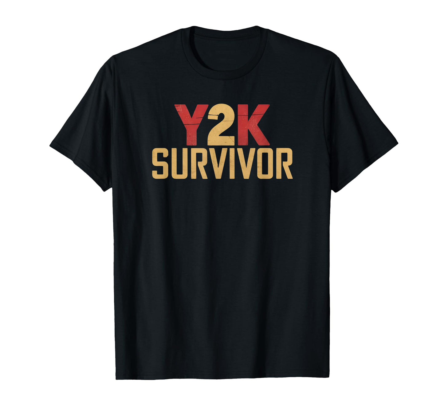 Y2K Survivor Funny Text Computer T-Shirt - Minimalist Print for Adults - T-Shirt, Sweatshirt, Hoodie