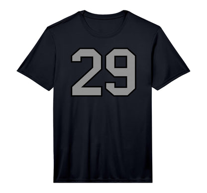 Number 29 Sports Team Black Silver T-Shirt - Streetwear Style Men Women - T-Shirt, Sweatshirt, Hoodie