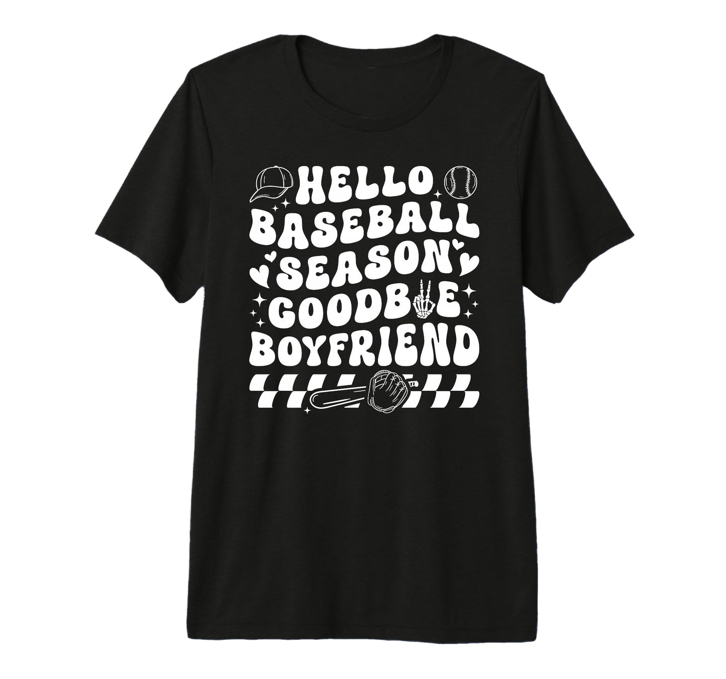 Baseball Girlfriend Groovy Baseball T-Shirt - Aesthetic Graphic for Adults - T-Shirt, Sweatshirt, Hoodie