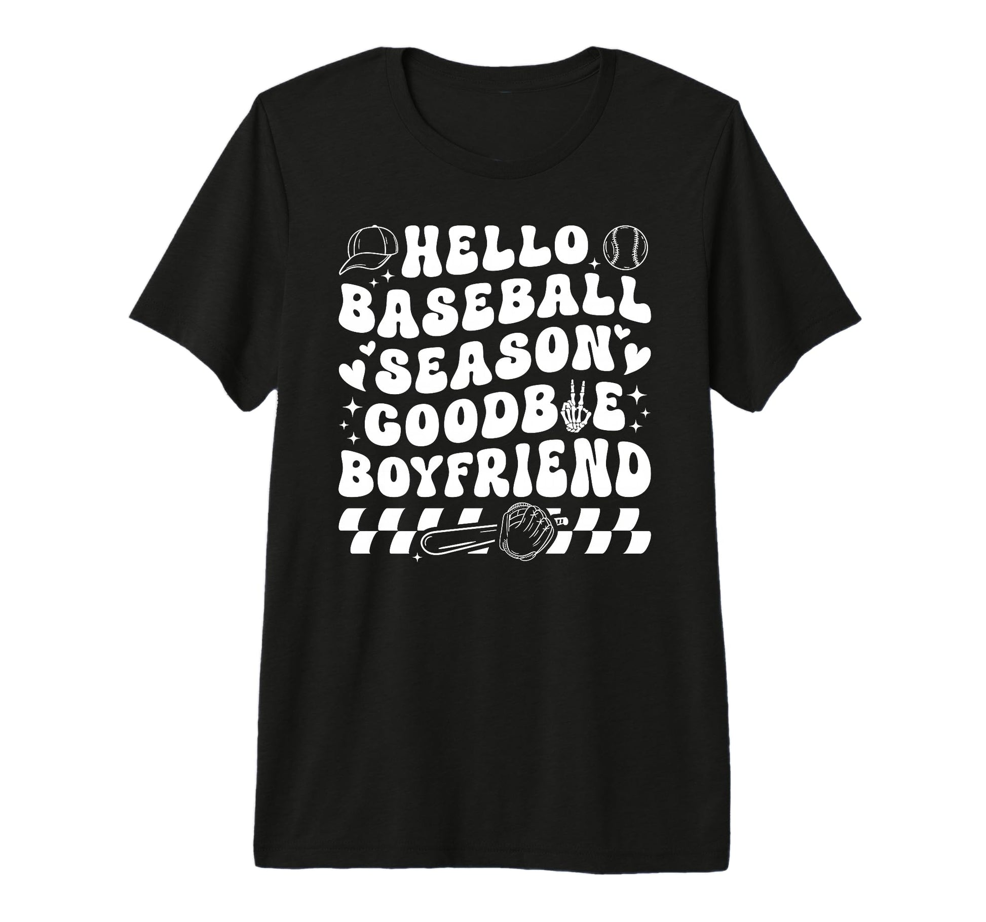 Baseball Girlfriend Groovy Baseball T-Shirt - Aesthetic Graphic for Adults - T-Shirt, Sweatshirt, Hoodie