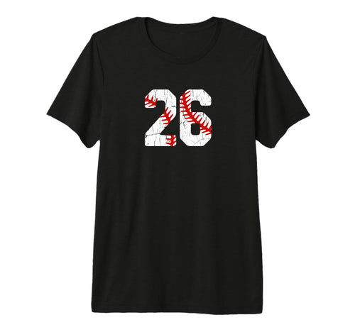 Baseball Player Jersey Number 26 26 T-Shirt - Aesthetic Graphic for Adults - T-Shirt, Sweatshirt, Hoodie