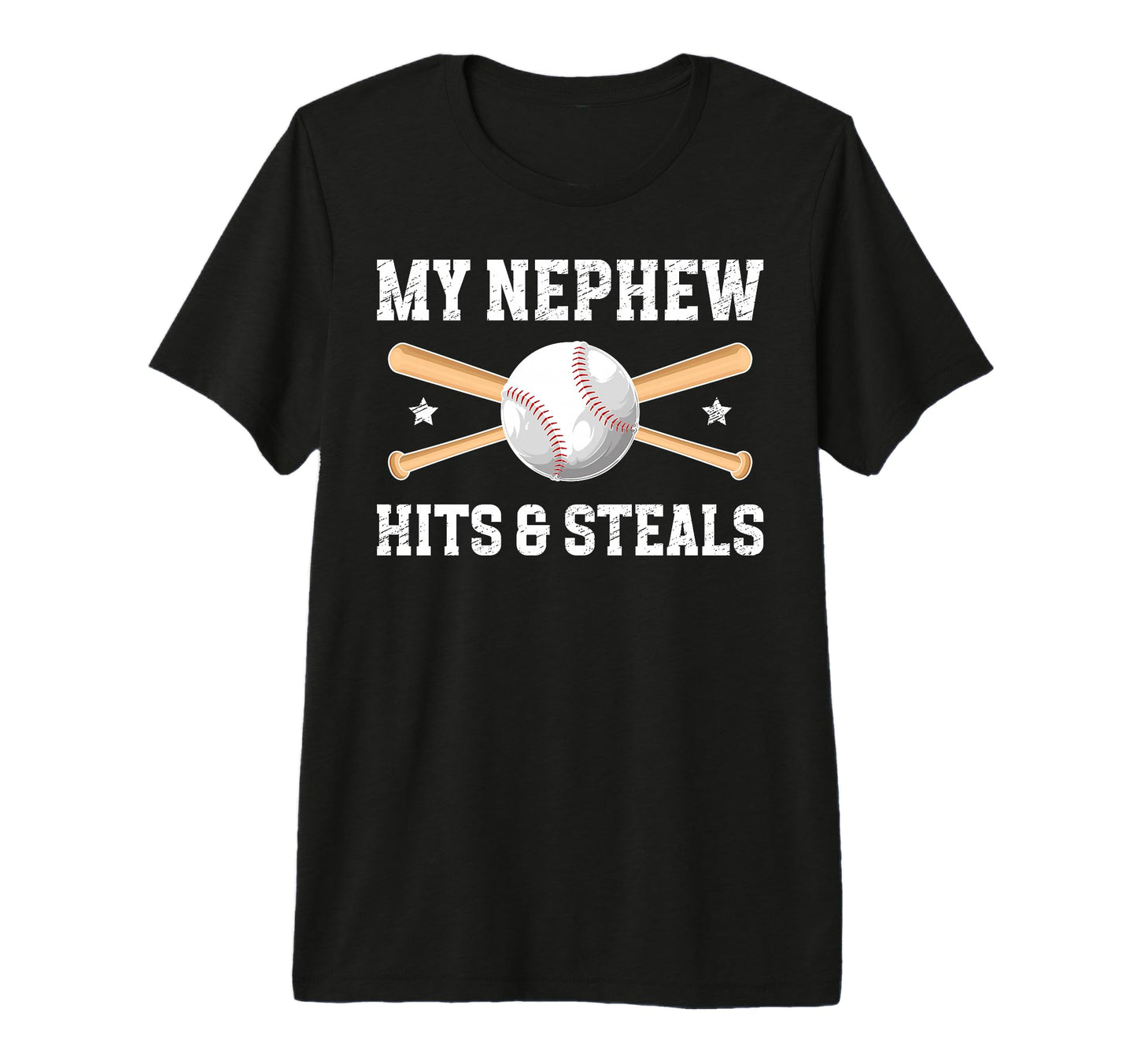Mens My Nephew Baseball Uncle Baseball T-Shirt - Graphic Print Men Women - T-Shirt, Sweatshirt, Hoodie