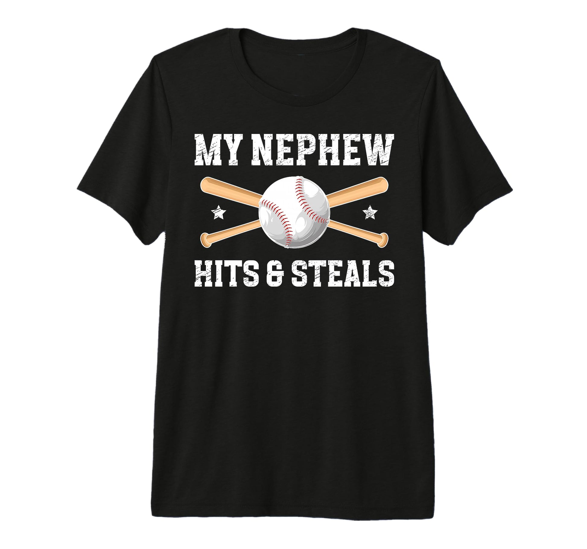 Mens My Nephew Baseball Uncle Baseball T-Shirt - Graphic Print Men Women - T-Shirt, Sweatshirt, Hoodie