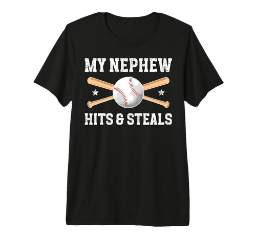 Mens My Nephew Baseball Uncle Baseball T-Shirt - Graphic Print Men Women - T-Shirt, Sweatshirt, Hoodie