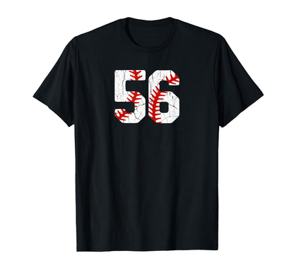 Baseball Player Jersey Number 56 56 T-Shirt - Trendy Graphic Men Women - T-Shirt, Sweatshirt, Hoodie