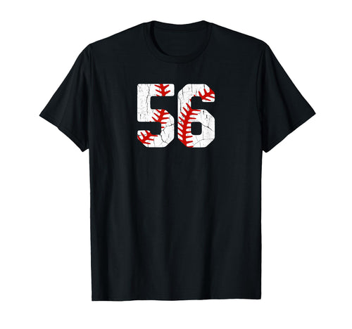 Baseball Player Jersey Number 56 56 T-Shirt - Trendy Graphic Men Women - T-Shirt, Sweatshirt, Hoodie