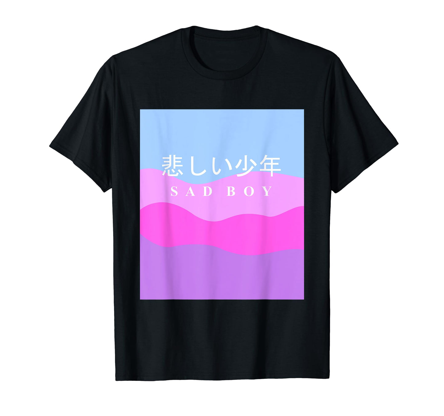 Sad Vaporwave Aesthetic Japanese T-Shirt - Fun Novelty Design for Adults - T-Shirt, Sweatshirt, Hoodie