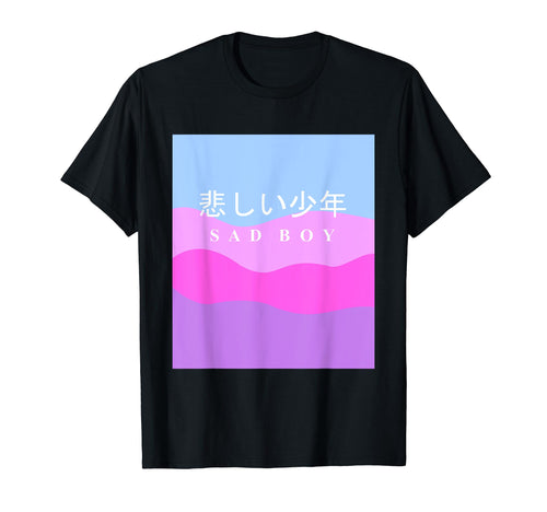 Sad Vaporwave Aesthetic Japanese T-Shirt - Fun Novelty Design for Adults - T-Shirt, Sweatshirt, Hoodie