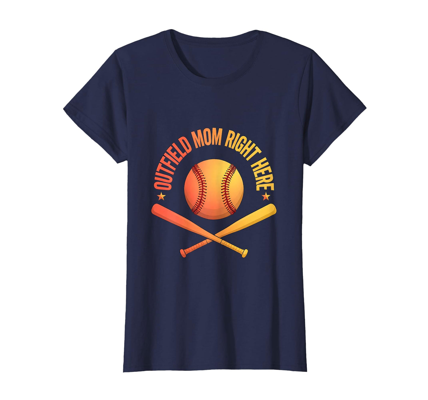 Outfield Mom Right Here Baseball Mom T-Shirt - Trendy Graphic Men Women - T-Shirt, Sweatshirt, Hoodie
