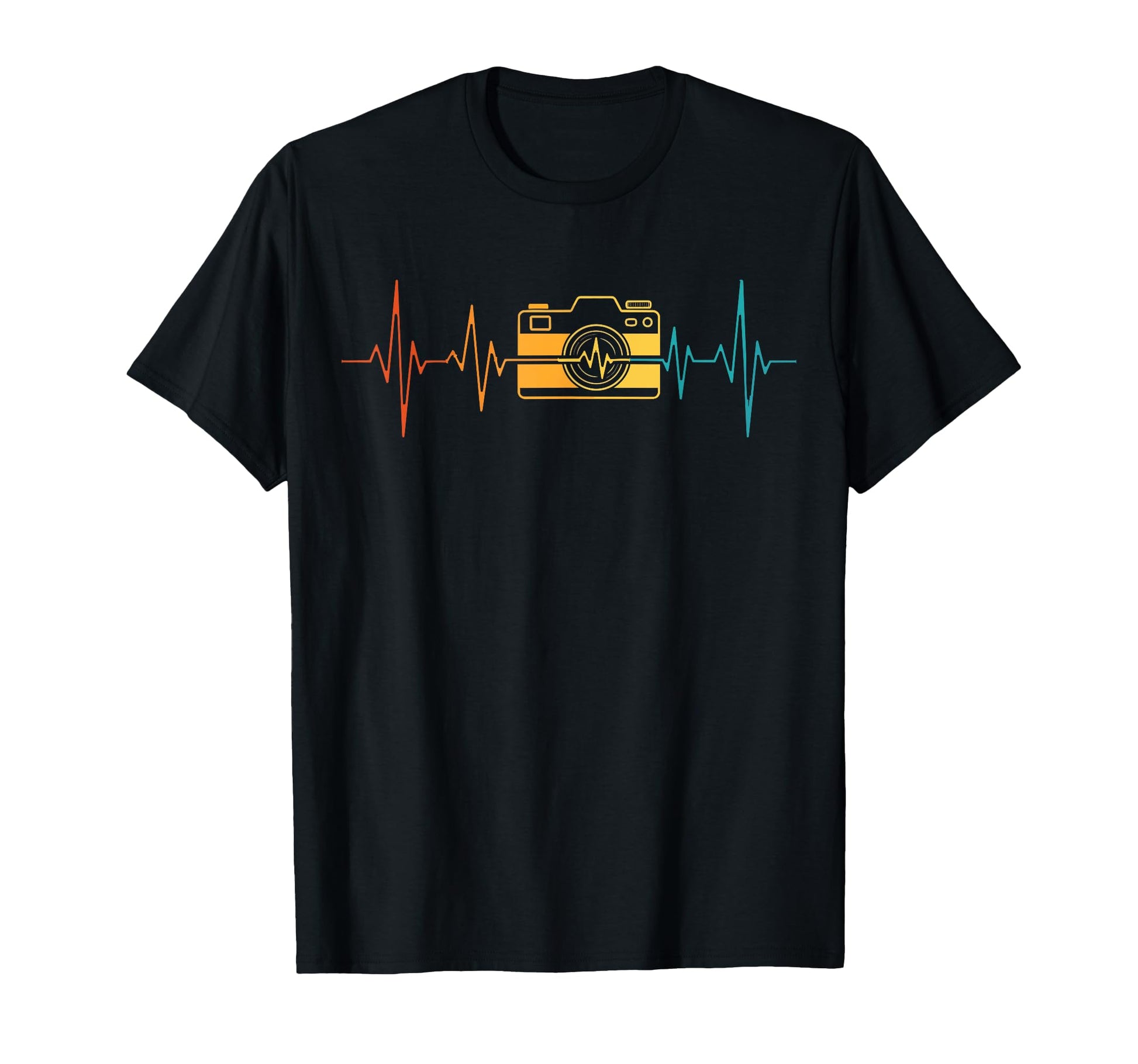 Analog Slr Camera Heartbeat T-Shirt - Novelty Apparel Men Women - T-Shirt, Sweatshirt, Hoodie