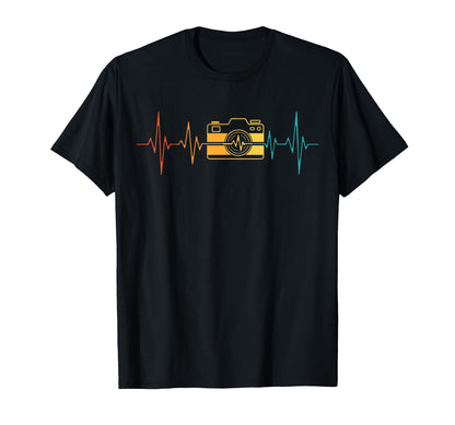 Analog Slr Camera Heartbeat T-Shirt - Novelty Apparel Men Women - T-Shirt, Sweatshirt, Hoodie