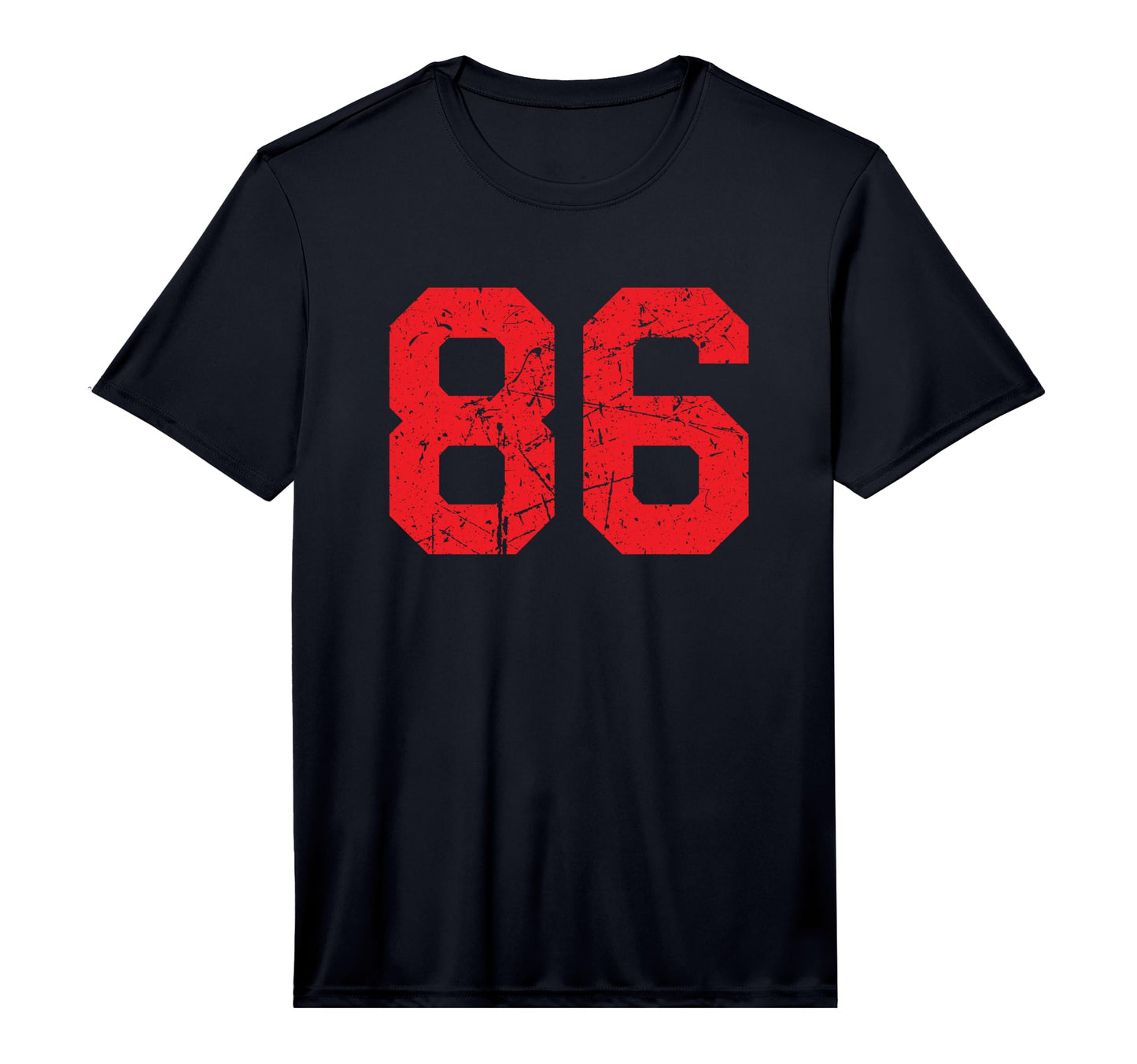 Distressed Number 86 Red Sports T-Shirt - Casual Everyday Wear for Adults - T-Shirt, Sweatshirt, Hoodie