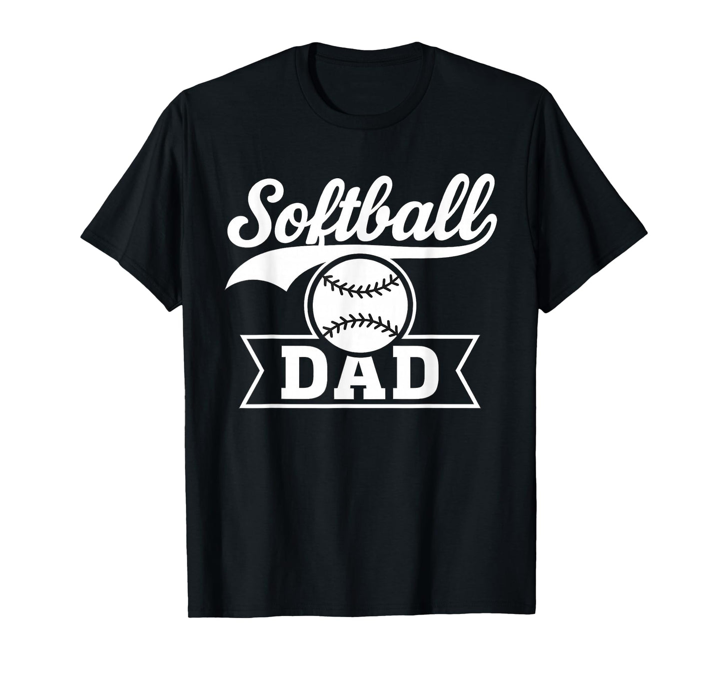 Softball Dad Minimalist Proud T-Shirt - Fun Novelty Design for Adults - T-Shirt, Sweatshirt, Hoodie