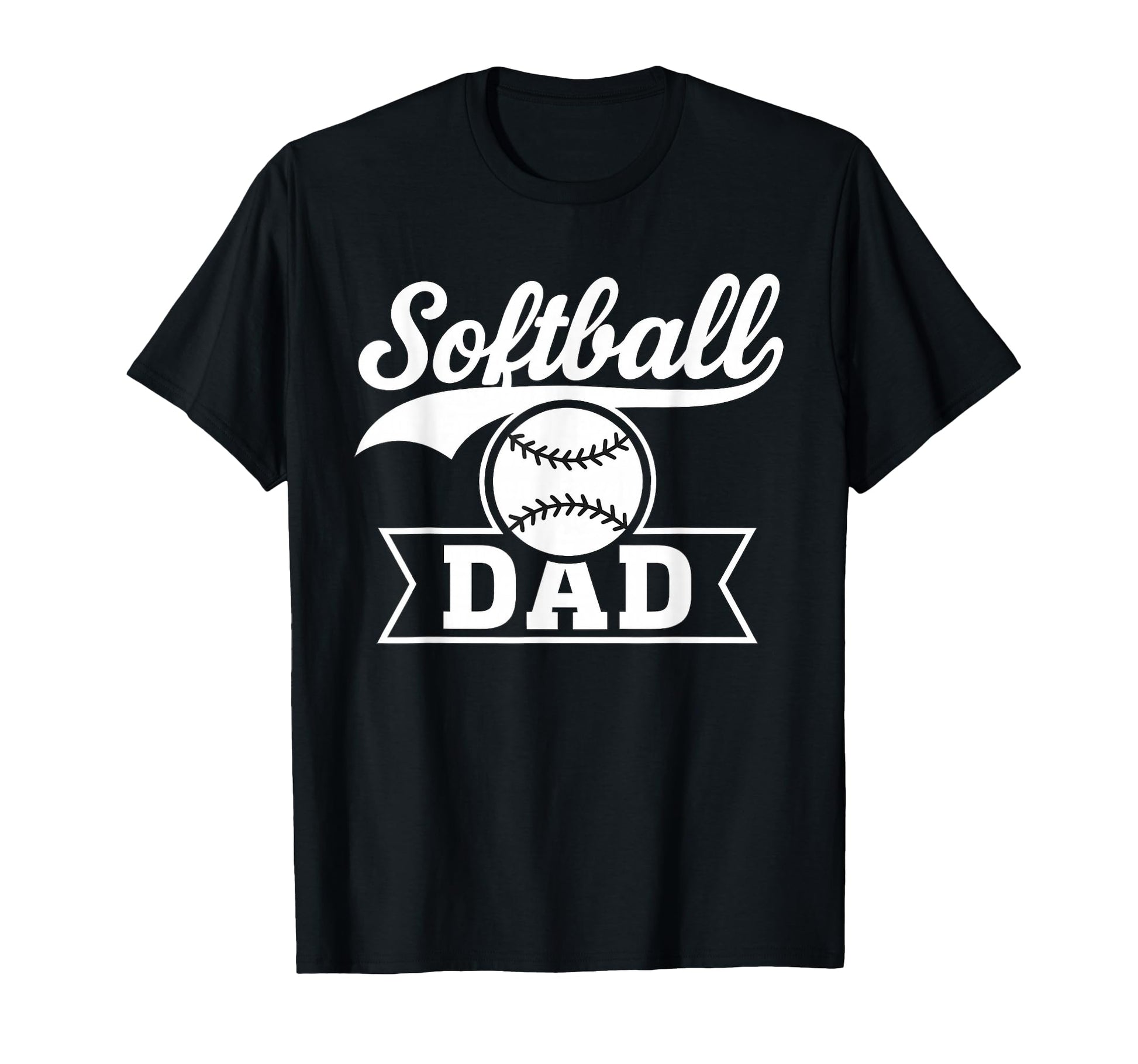 Softball Dad Minimalist Proud T-Shirt - Fun Novelty Design for Adults - T-Shirt, Sweatshirt, Hoodie