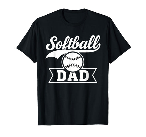 Softball Dad Minimalist Proud T-Shirt - Fun Novelty Design for Adults - T-Shirt, Sweatshirt, Hoodie