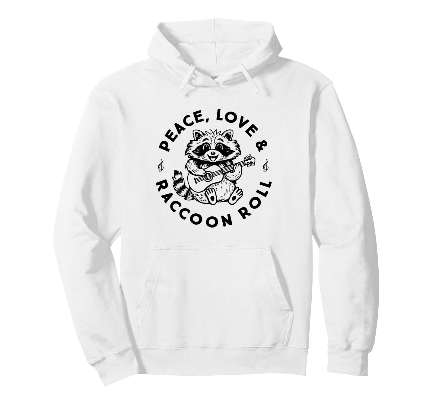 Raccoon Rock And Roll Music Raccoon Playing Hoodie - Trendy Graphic Unisex - T-Shirt, Sweatshirt, Hoodie