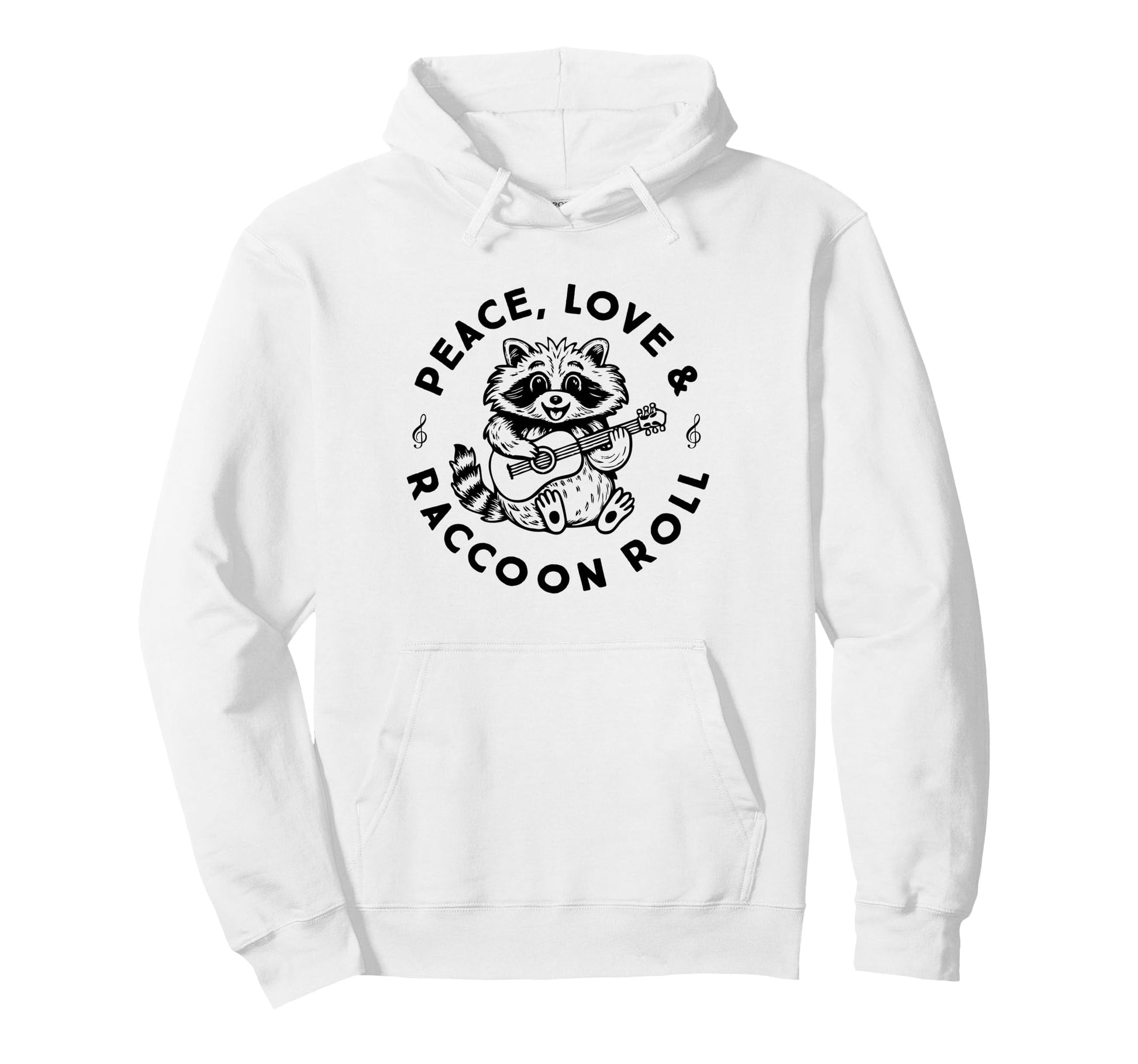 Raccoon Rock And Roll Music Raccoon Playing Hoodie - Trendy Graphic Unisex - T-Shirt, Sweatshirt, Hoodie