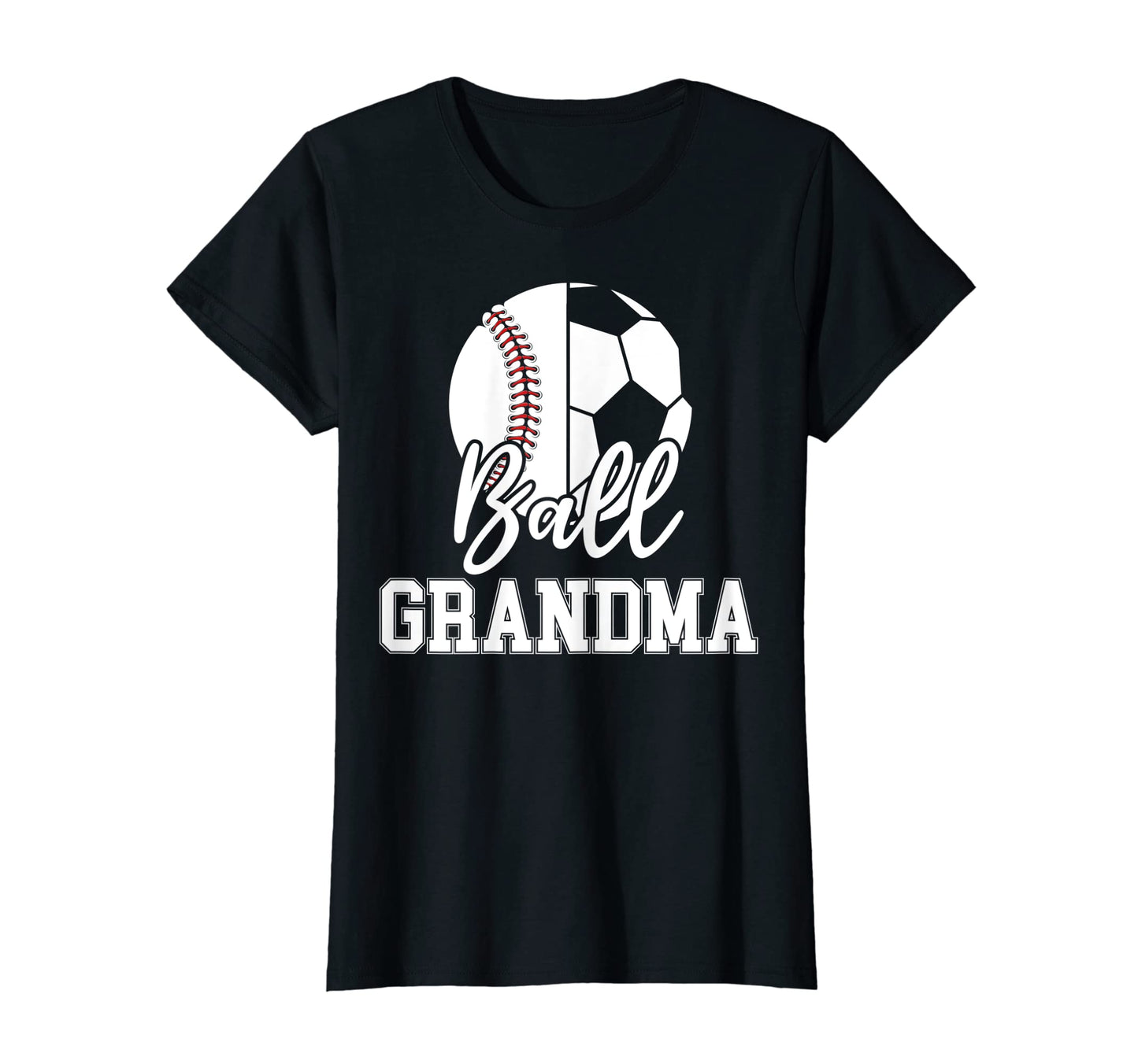 Womens Ball Grandma Raising Ballers T-Shirt - Trendy Graphic for Adults - T-Shirt, Sweatshirt, Hoodie