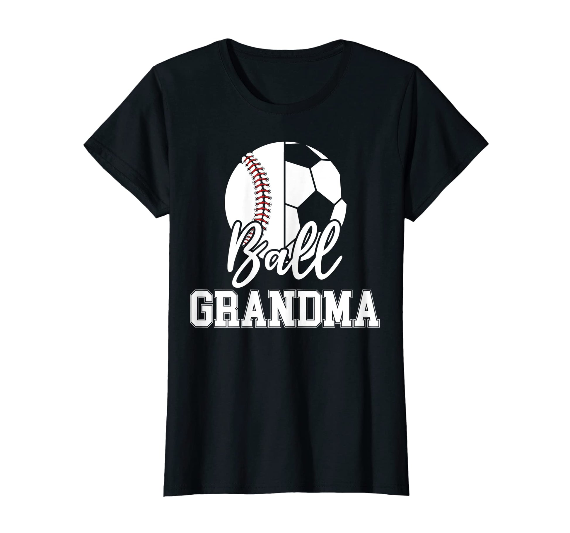 Womens Ball Grandma Raising Ballers T-Shirt - Trendy Graphic for Adults - T-Shirt, Sweatshirt, Hoodie
