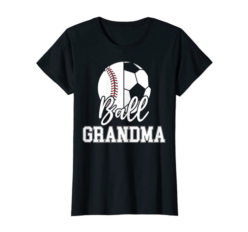 Womens Ball Grandma Raising Ballers T-Shirt - Trendy Graphic for Adults - T-Shirt, Sweatshirt, Hoodie