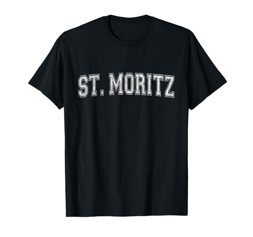 St Moritz Varsity St Moritz Switzerland T-Shirt - Unique Graphic Unisex - T-Shirt, Sweatshirt, Hoodie