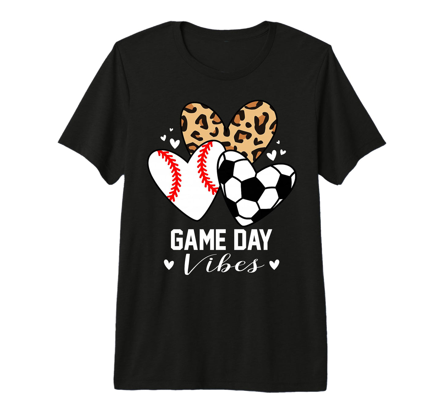 Game Day Vibes Funny Soccer Baseball T-Shirt - Custom Art Print Men Women - T-Shirt, Sweatshirt, Hoodie