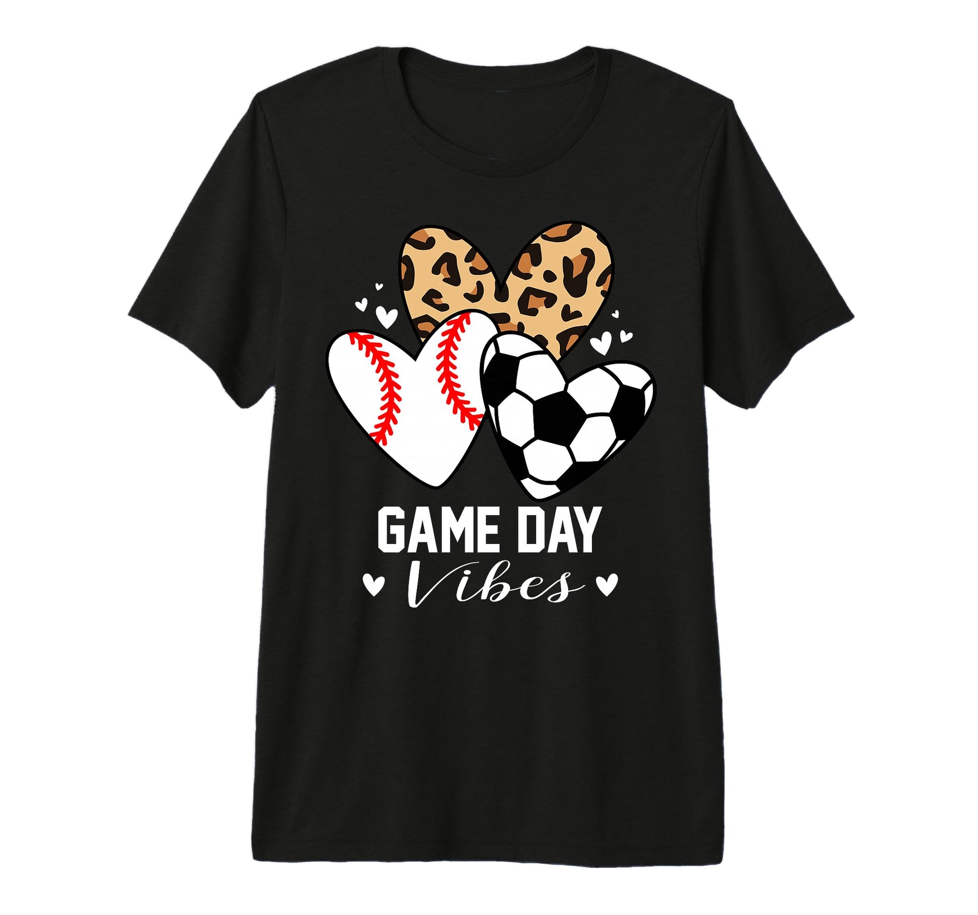 Game Day Vibes Funny Soccer Baseball T-Shirt - Custom Art Print Men Women - T-Shirt, Sweatshirt, Hoodie