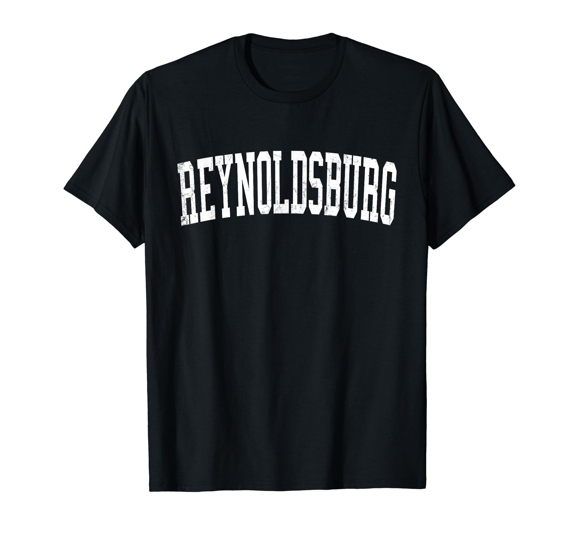 Reynoldsburg Oh Distressed White Varsity T-Shirt - Unique Graphic Unisex - T-Shirt, Sweatshirt, Hoodie