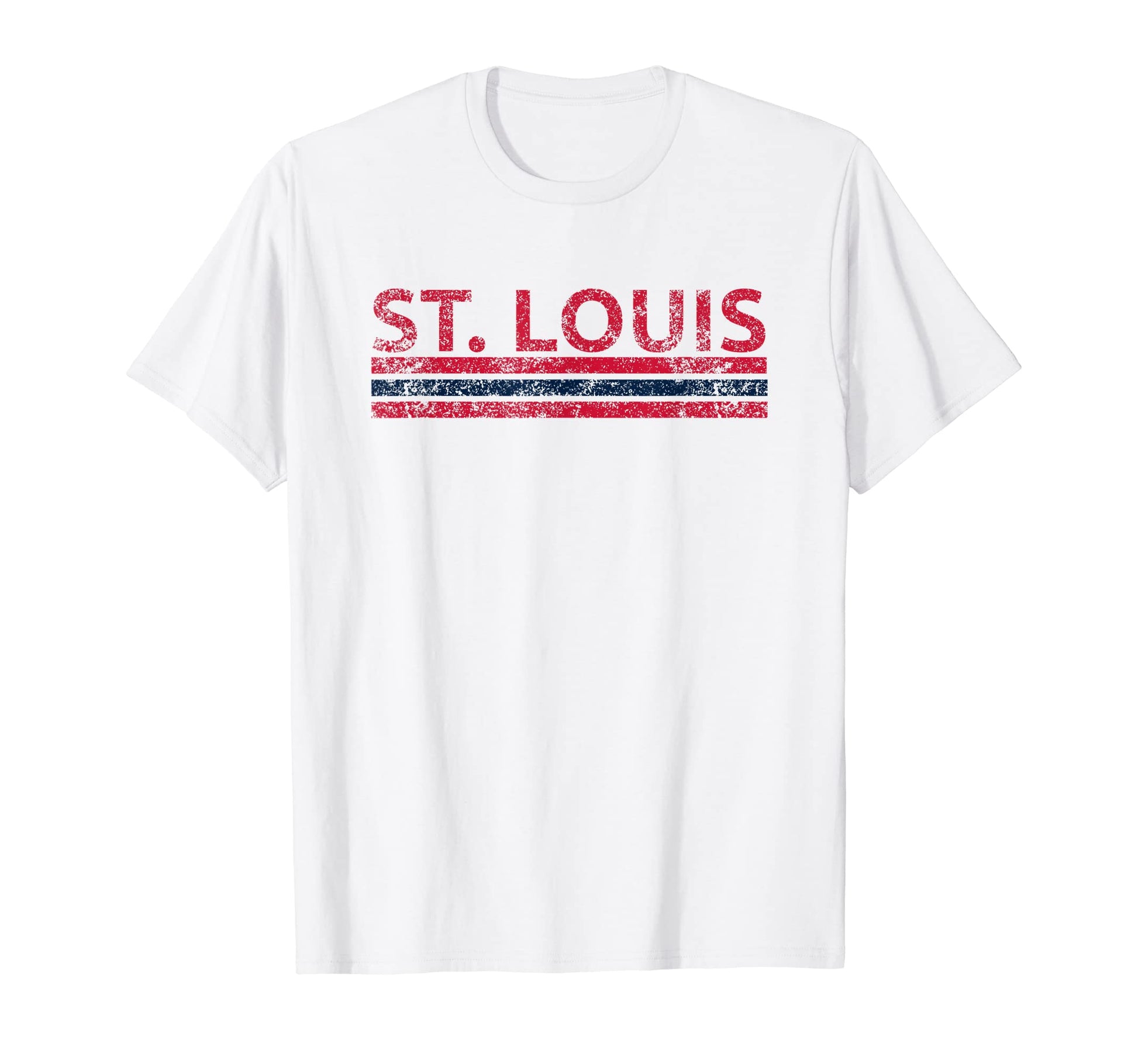 St Louis Missouri Weathered Stripe Throwback T-Shirt - Graphic Print Unisex - T-Shirt, Sweatshirt, Hoodie