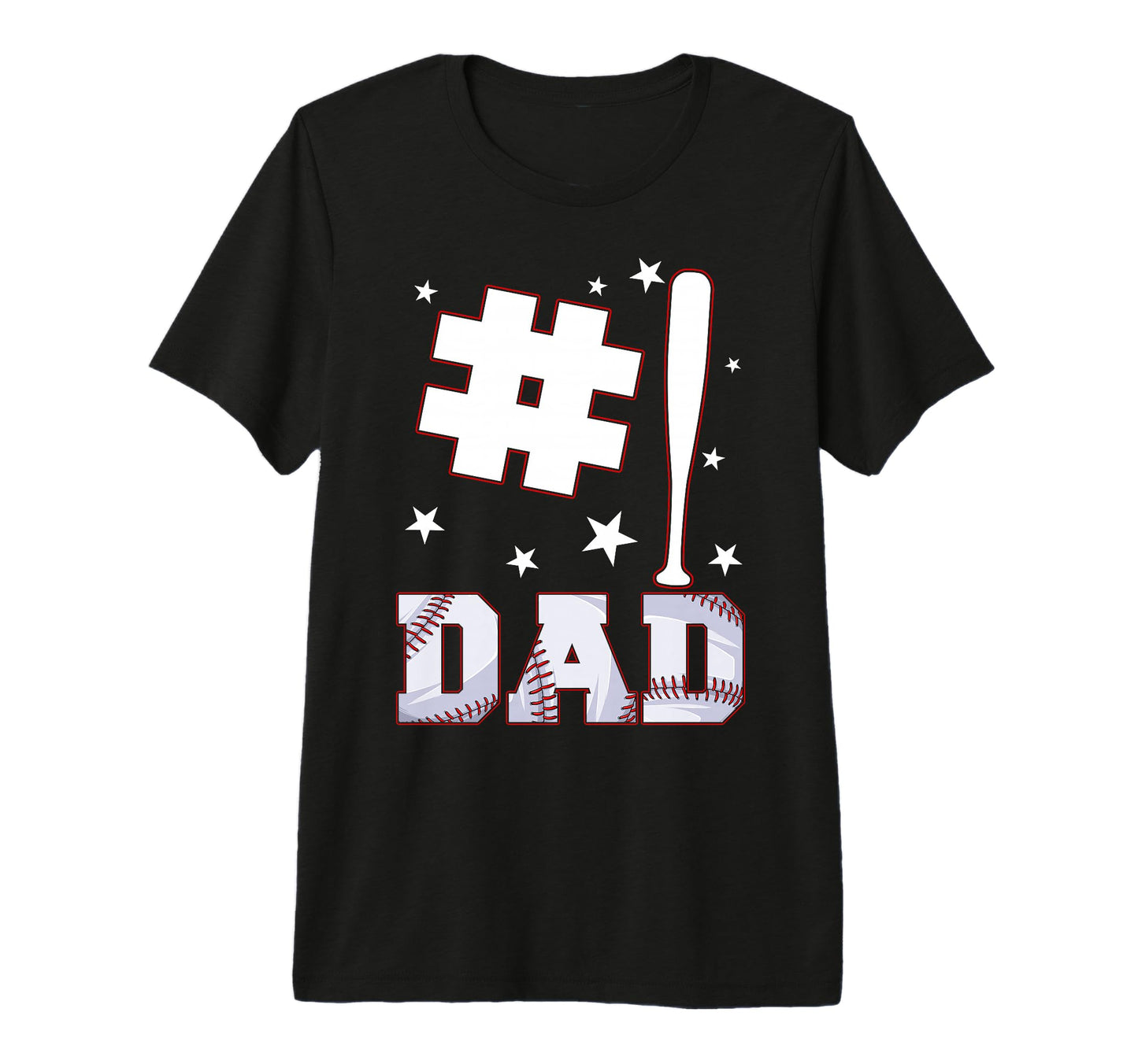 Number One Baseball Dad Baseball Lover T-Shirt - Trendy Graphic Men Women - T-Shirt, Sweatshirt, Hoodie