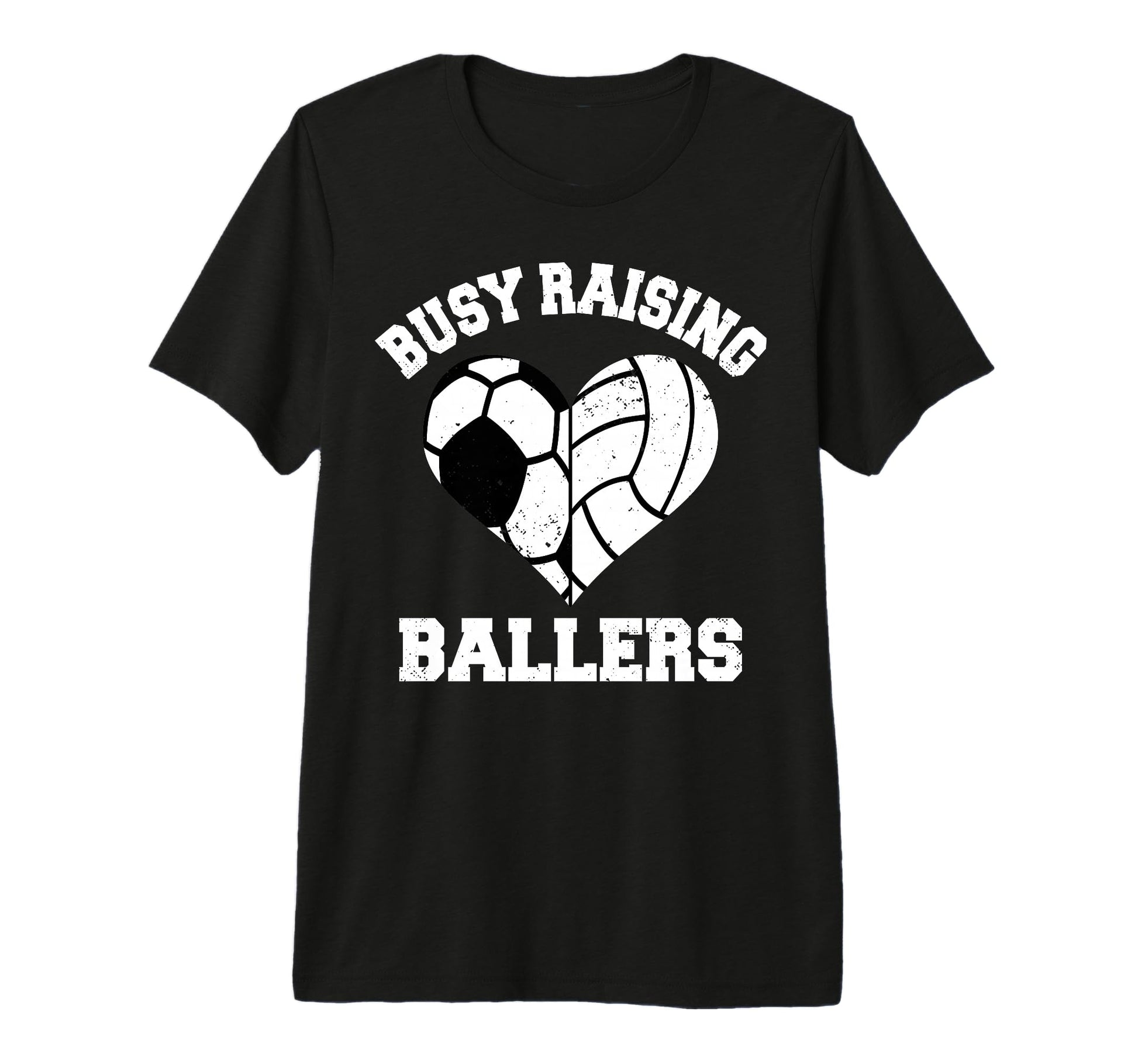 Busy Raising Ballers Soccer Volleyball T-Shirt - Custom Art Print Unisex - T-Shirt, Sweatshirt, Hoodie