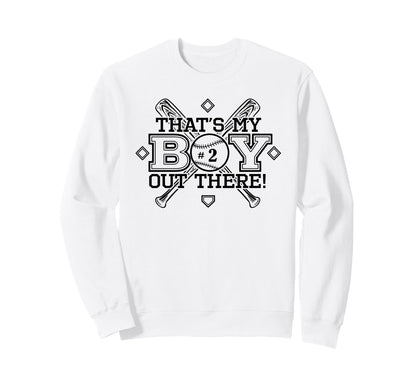 Baseball Mom Dad Thats My Proud Parent Sweatshirt - Graphic Print Unisex - T-Shirt, Sweatshirt, Hoodie