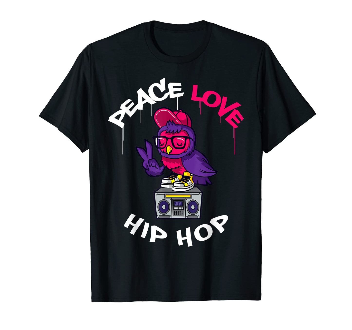 Peace Love Hip Hop T-Shirt - Aesthetic Graphic Men Women - T-Shirt, Sweatshirt, Hoodie