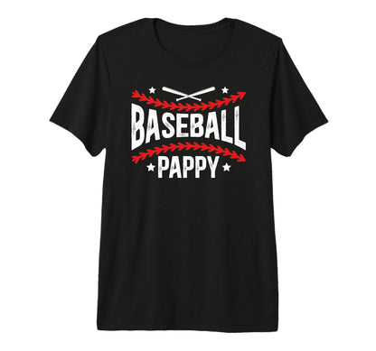 Mens Baseball Pappy Best Grandpa T-Shirt - Fun Novelty Design Men Women - T-Shirt, Sweatshirt, Hoodie