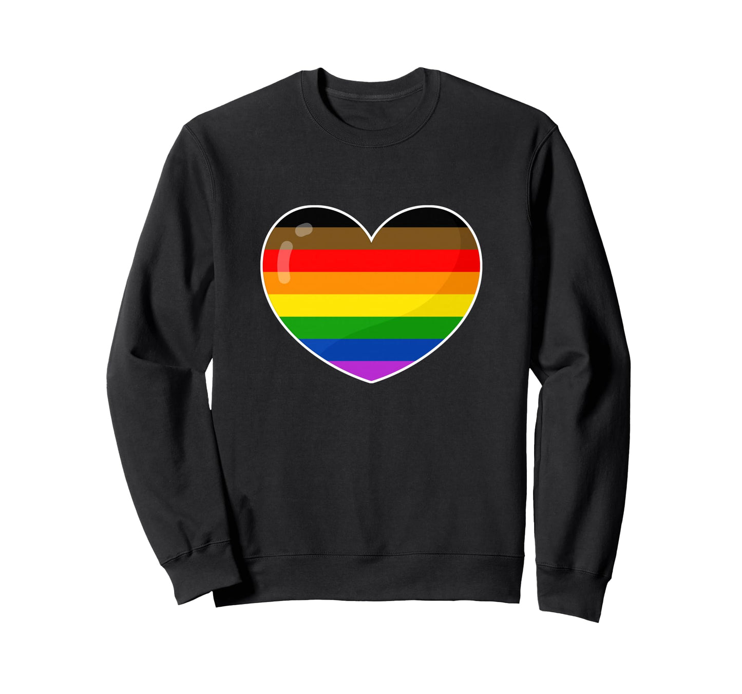 Philly Rainbow Pride Flag Heart Sweatshirt - Custom Art Print Unisex - T-Shirt, Sweatshirt, Hoodie