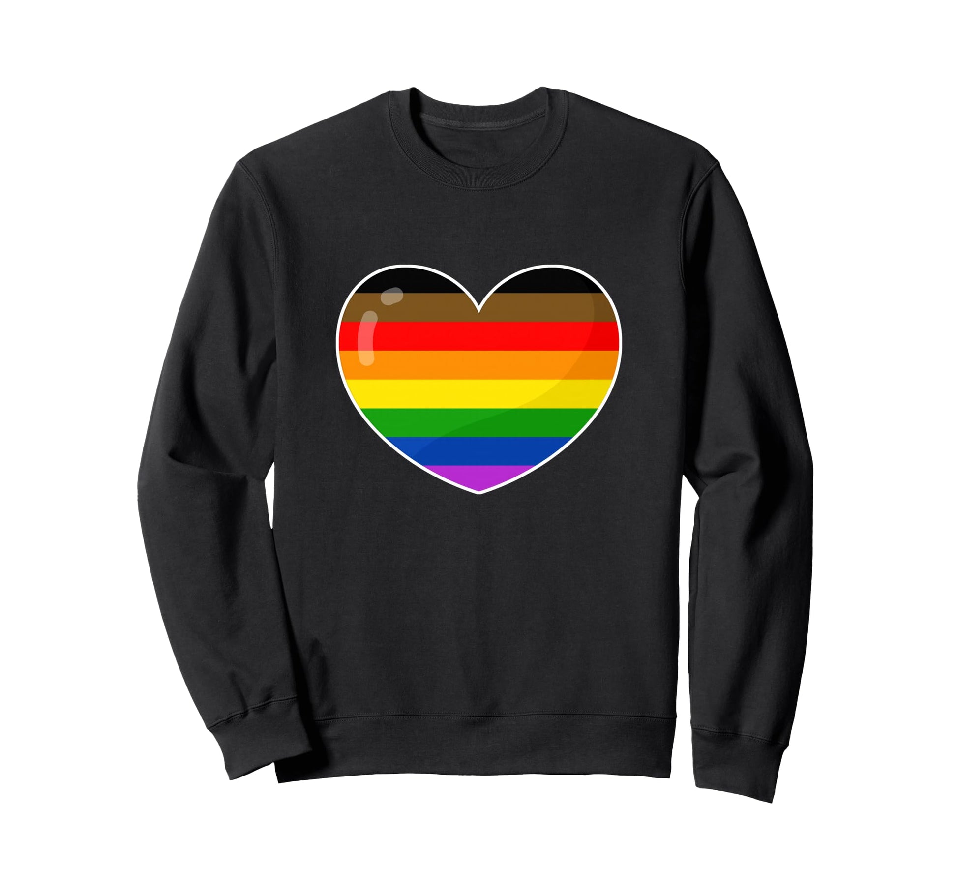 Philly Rainbow Pride Flag Heart Sweatshirt - Custom Art Print Unisex - T-Shirt, Sweatshirt, Hoodie