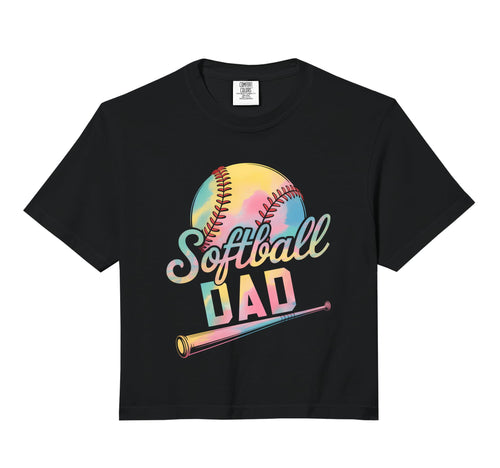 Softball Dad Tie Dye Grandma Fathers T-Shirt - Novelty Apparel Men Women - T-Shirt, Sweatshirt, Hoodie