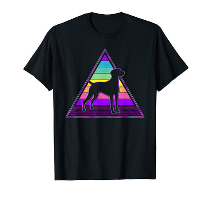 Vaporwave Aesthetic Vizsla Dog T-Shirt - Unique Graphic Unisex - T-Shirt, Sweatshirt, Hoodie